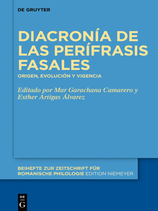 Cover image for Diacronía de las perífrasis fasales